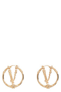 Virtus logo hoop earrings